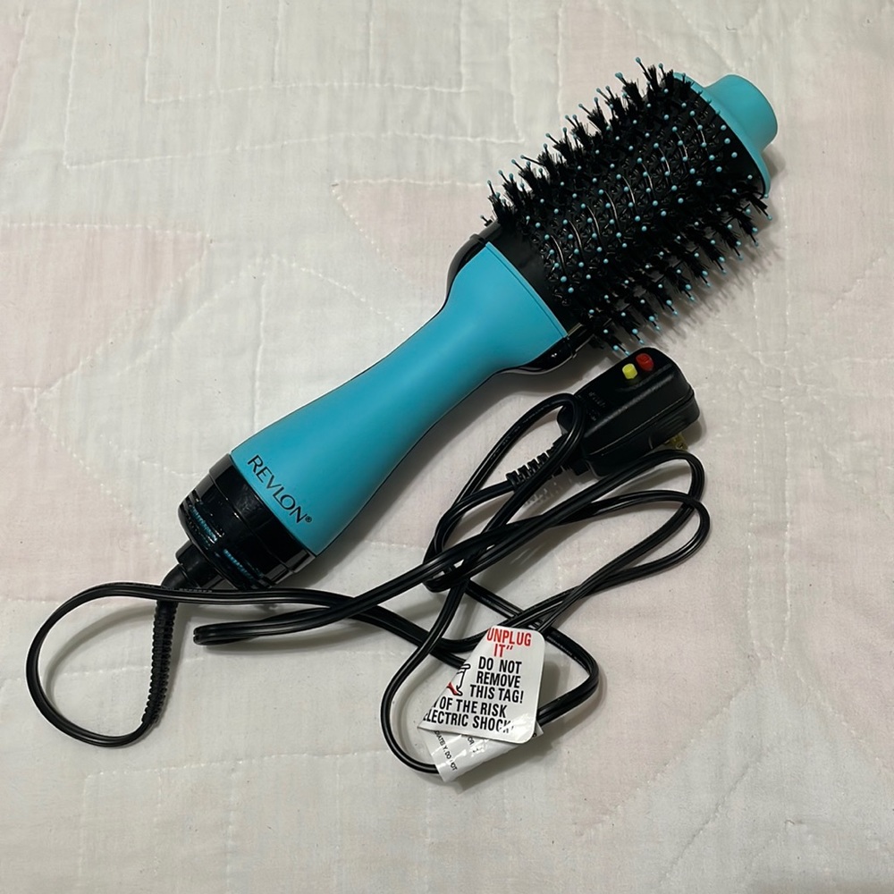 REVLON One-Step Volumizer Original 1.0 Hair Dryer and Hot Air Brush, Teal